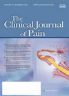 CLINICAL JOURNAL OF PAIN杂志封面